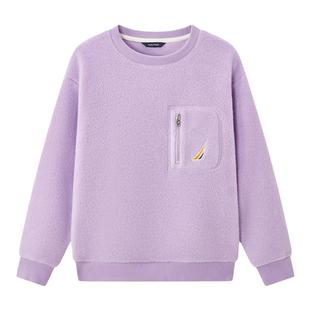 NAUTICA诺帝卡童装男童女童卫衣冬季保暖自发热美丽诺羊毛摇粒绒