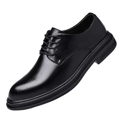 蜻蜓牌英伦商务增高新郎皮鞋