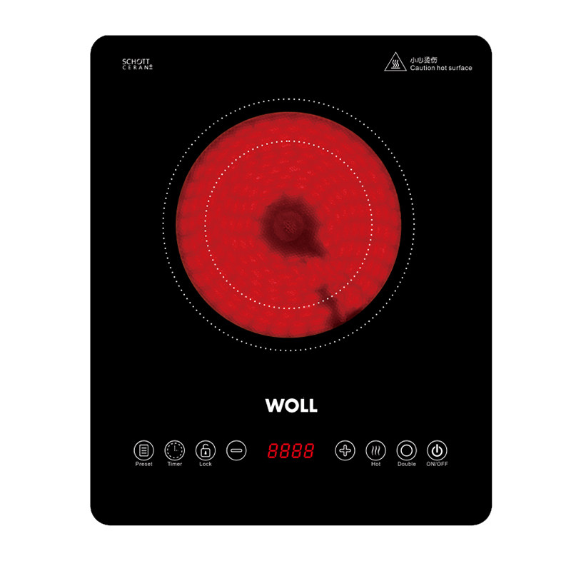 新品德国WOLL电陶炉智能可预约定时烤肉盘电烤盘家用多功能电陶炉