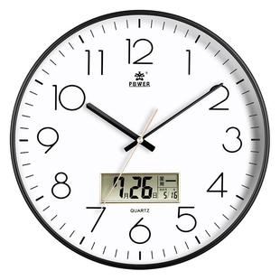 POWER霸王钟表时尚挂钟客厅简约家用石英钟现代北欧卧室挂墙时钟