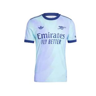 【自营】adidas男款蓝色圆领短袖复古休闲运动百搭足球衣IZ0112