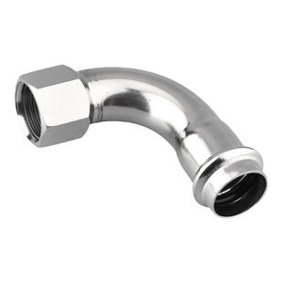 304不锈钢欧标双卡压内丝弯头饮用水给水德标单卡钢管配件316L