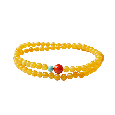 宫里上新天然鸡油黄蜜蜡手链