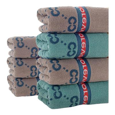 斜月三星7A级抗菌加厚纯棉毛巾