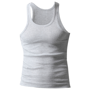 男士背心纯棉螺纹跨栏健身修身型潮运动工字打底汗衫白色吊带夏季