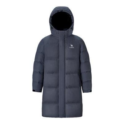 骆驼男装三防羽绒服中长款男女25冬季连帽加厚保暖抗寒面包服外套