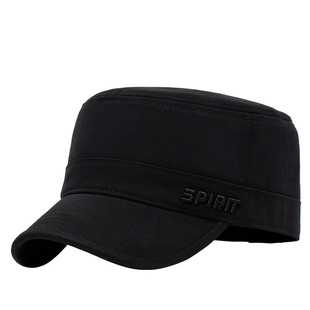 帽子男士冬季后封口平顶帽遮阳防晒春秋冬钓鱼纯棉透气运动鸭舌帽