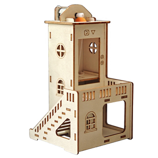 儿童科学区科技小制作手工diy材料 发明电梯玩具模型学霸物理实验