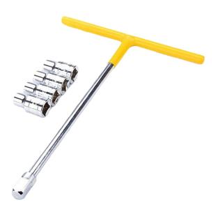 T型大飞扳手套筒短丁字扳手汽修螺母扳手1/2六角套筒自行车维修