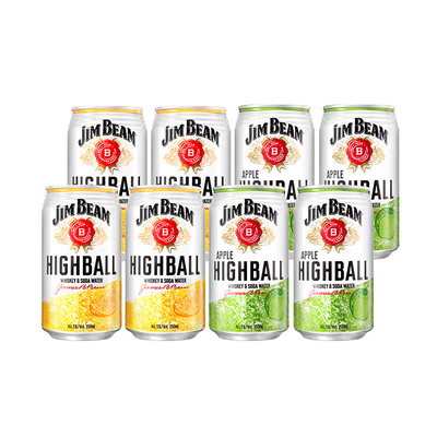 三得利金宾嗨棒波本威士忌预调鸡尾酒350ml*8低度果酒微醺