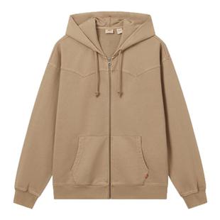 Levi's李维斯男士美式复古时尚简约针织休闲长袖连帽开衫卫衣外套