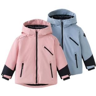 戴维贝拉儿童羽绒服男童石墨烯外套女童冬季滑雪2025冬装新款童装