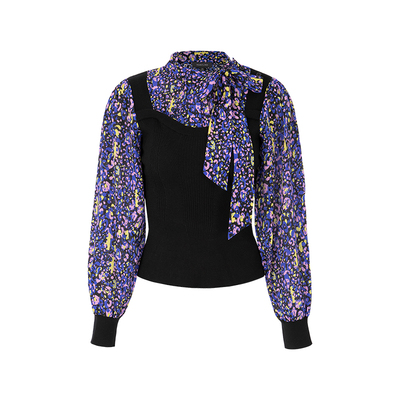 MARYLING小立领印花上衣