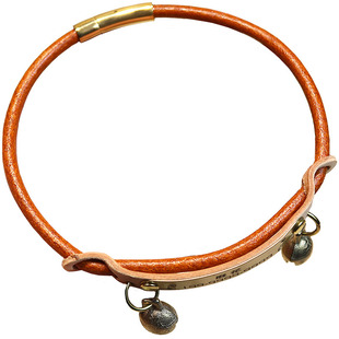 便捷猫项圈小型狗脖环纯牛皮宠物脖套中型犬狗牌脖链防丢颈圈轻巧