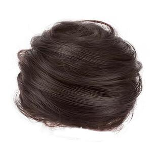 低扎丸子头假发发圈女全人真发自然蓬松花苞丸子头盘发神器假发包