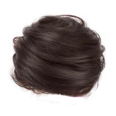 花若汐真发丸子头蓬松花苞头假发