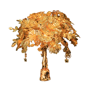 手捧花新娘结婚diy黄金色婚礼高级感手工团扇材料包婚庆中式秀禾