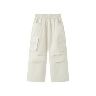 New Balance nb童装女童春秋休闲运动工装长裤阔腿裤ND7TF14102