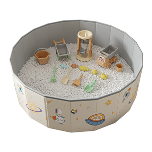 儿童玩具套装决明子玩具沙子室内仿瓷沙滩玩具宝宝折叠围栏挖沙池