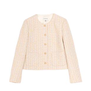 CLUB MONACO粉色花呢系列三件套小香风半身裙连衣裙外套套装TWEED