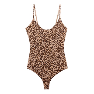 Intimissimi意舒漫时尚经典性感豹纹印花修身打底连体衣BOD2577