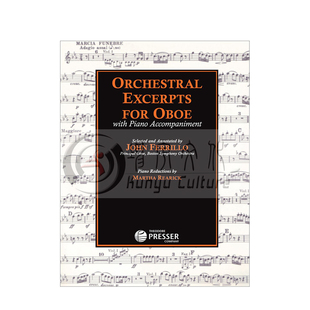 管弦乐队困难片段选集 双簧管附钢伴 费舍尔原版乐谱书Orchestral Excerpts for Oboe with Piano Accompaniment 414-41189