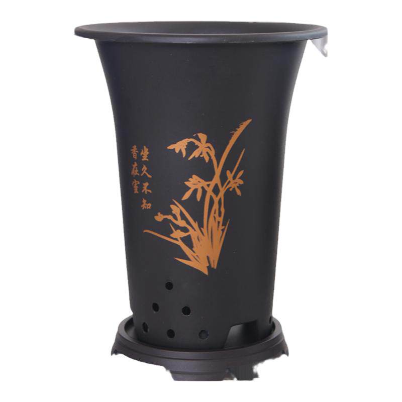 兰花花盆仿陶瓷树脂塑料花盆兰花花盆