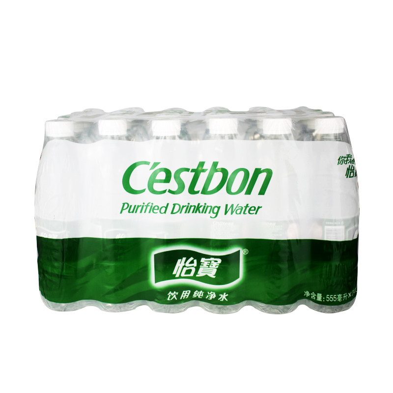 怡宝饮用纯净水555ml*24瓶整箱小瓶水北京包邮非天然矿泉水