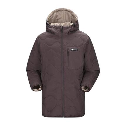 【石墨烯】骆驼男装冬季男款加厚棉袄外套中长款宽松连帽保暖棉服