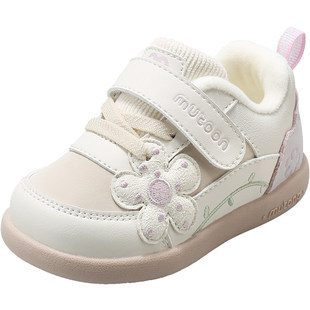 【花开富贵】牧童婴儿鞋2025冬季新款甜美女宝宝鞋子软底加绒棉鞋