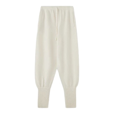 纯羊毛微锥束脚堆堆袜套休闲裤女