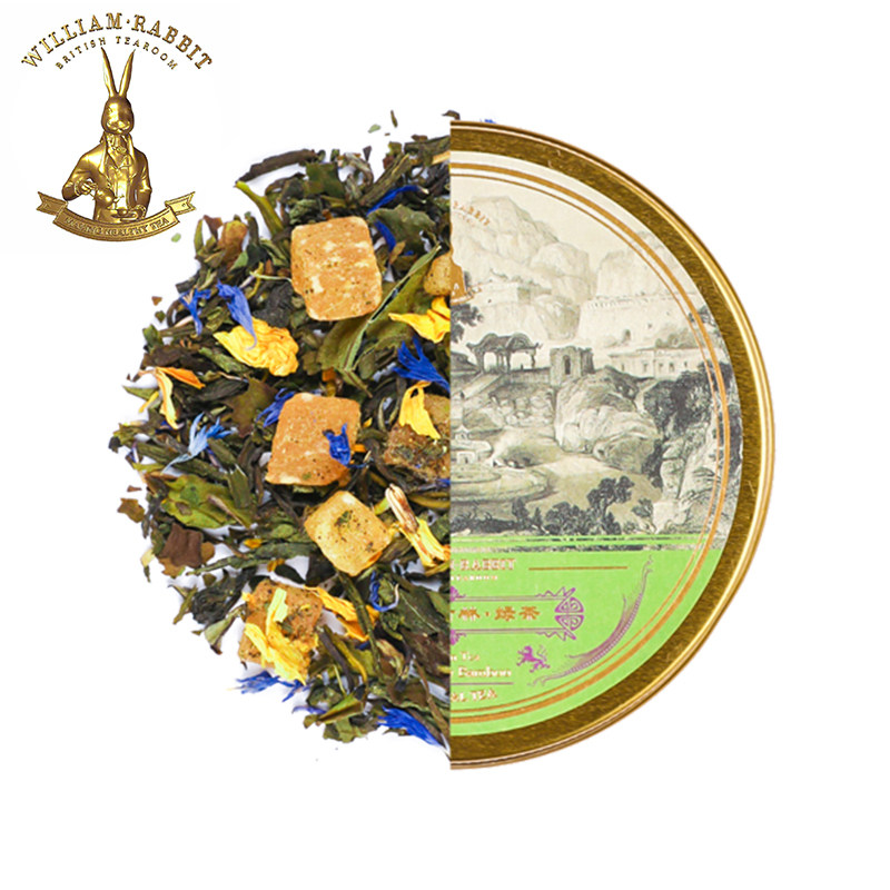 兔子威廉茶礼盒送茶漏 勃艮第绿茶+樱桃红宝石+草莓普洱+天使蜜桔