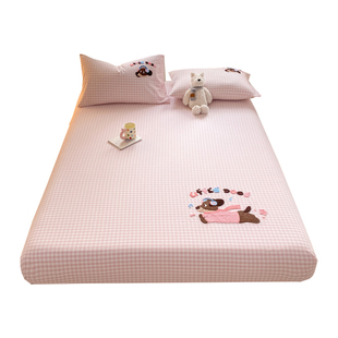 A类纯棉床笠单件100全棉床罩席梦思床垫保护套罩儿童卡通学生宿舍