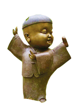 武术小孩园林景观大型人物塑像