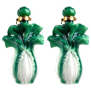 【两瓶装】山西清香型白酒整箱百财如意酒景德镇陶瓷酒瓶送礼佳品