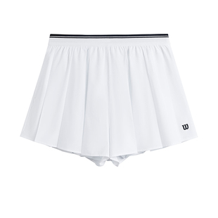 Wilson威尔胜官方夏季女士PLEATED外层百褶内置底裤网球梭织短裤