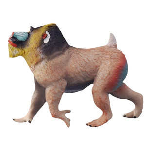 童德仿真动物玩具非洲山魈模型野生鬼狒狒猴子儿童认知摆件