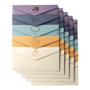 简繁复古信封信纸套装定制欧式ins少女成长简约文艺情书情侣高级感贺卡明信片袋创意火漆浪漫烫金高端精致小