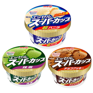 日本进口明治超级杯冰淇淋meiji香草薄荷巧克力草莓碗装冰激凌