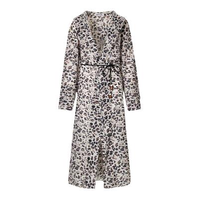 LEDIMWANG豹纹印花长款防晒衣