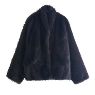 徐大脸吖定制 强推!轻奢年轻款毛毛外套冬中古vtg环保紫貂皮草女