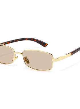 复古美式茶色墨镜女小框适合小脸