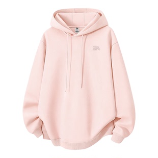 安踏连帽卫衣女款2026夏季新款纯色套头衫宽松休闲舒适上衣情侣装