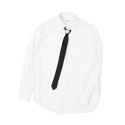 【年货狂欢季】4MILE 金属铭牌领带衬衫减龄百搭学院风简约衬衣