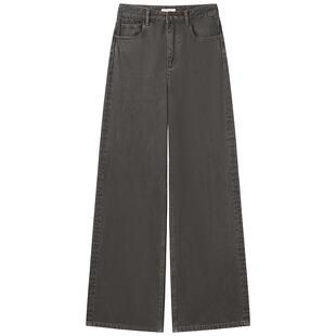 OCHIRLY欧时力  大直筒阔腿牛仔长裤女宽松洗水休闲春款