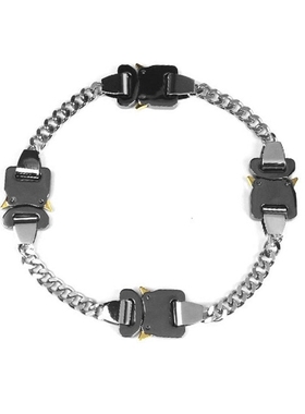 王一博街舞银色插扣嘻哈风锁骨链