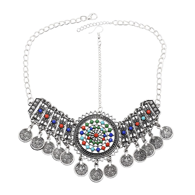 藏族民族风额头链复古眉心坠