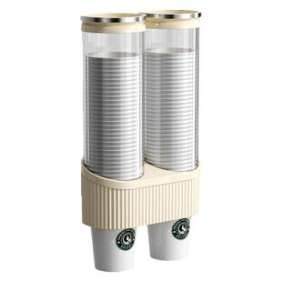 一次性杯子取杯器壁挂式饮水机旁高级放纸杯架水杯收纳吧台置物架