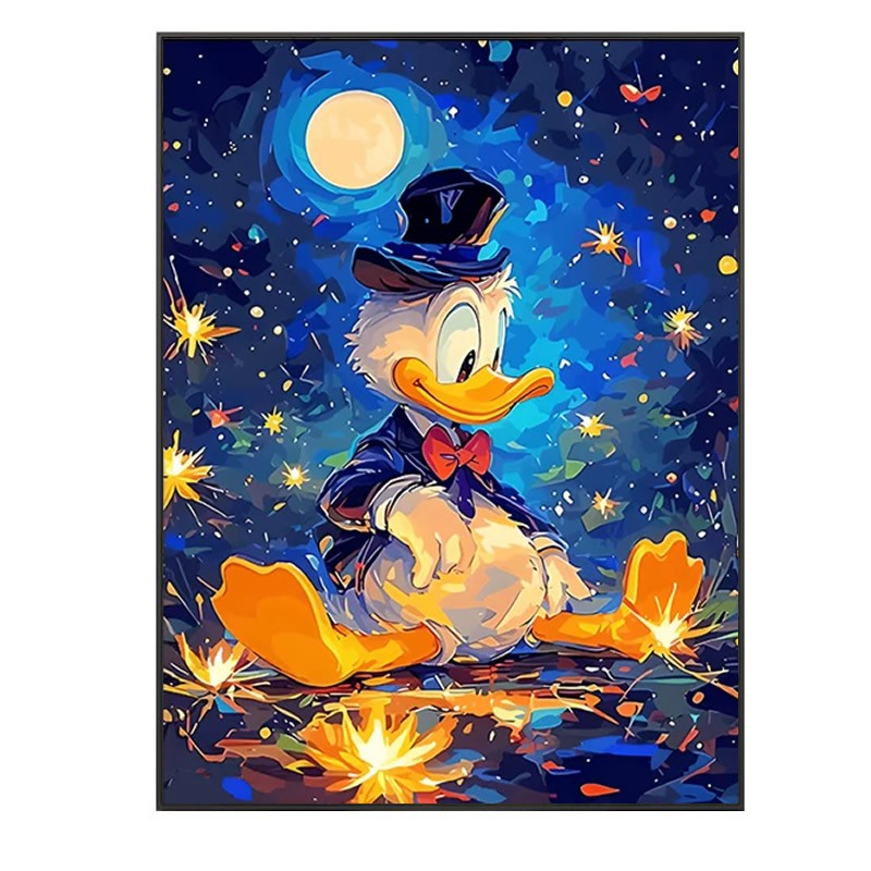 星空唐老鸭2026新款钻石画方钻满钻迪士尼卡通动漫粘砖点钻十字绣