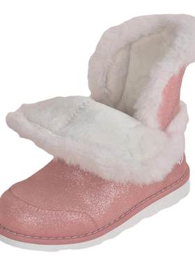 派迪派冬季女童中大童高筒雪地靴